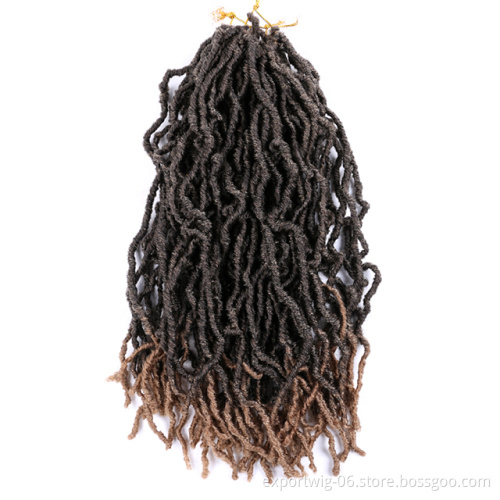 Synthetic Hair Extension Braiding Hair 18 Inch New Goddess Locs Crochet Braids Goddess Faux Locs Dreadlocks Hair